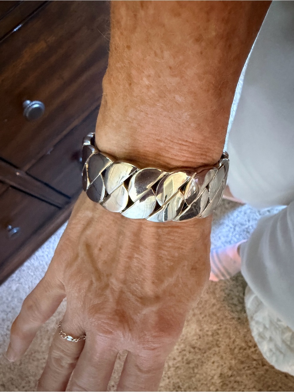 Polished Silver-Tone Link Bracelet - Women Accessories